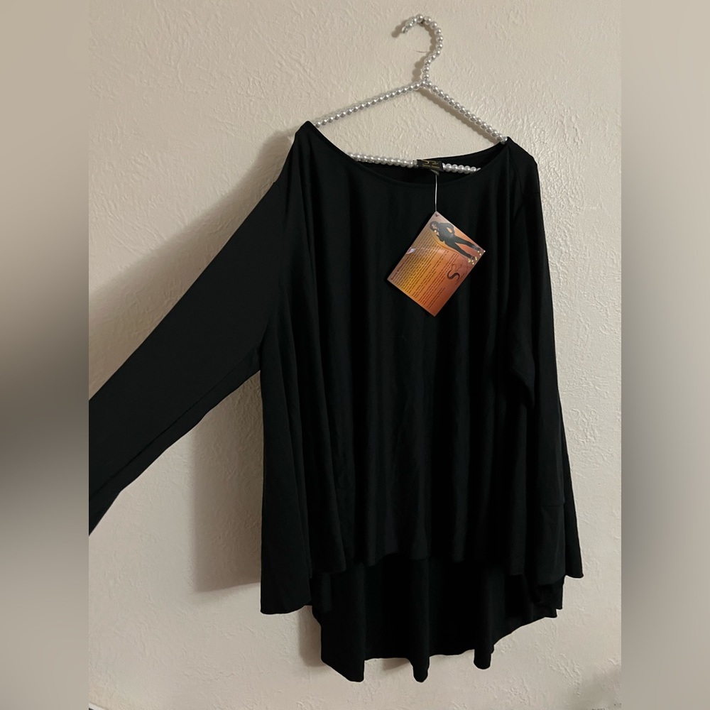 Serena Williams 1X black swing top nwt free size